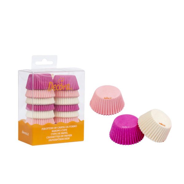 Mini Muffinsforme Hvid/Pink/Fuchsia - 200 stk.
