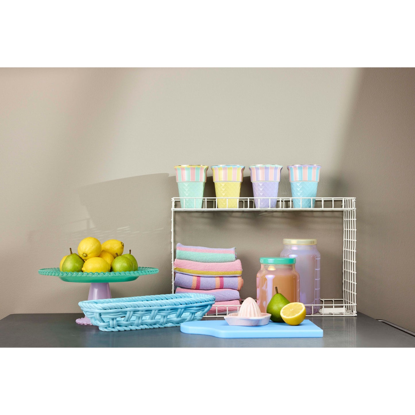 Opbevaringsglas med regnbue effekt - H15 Ø10 cm