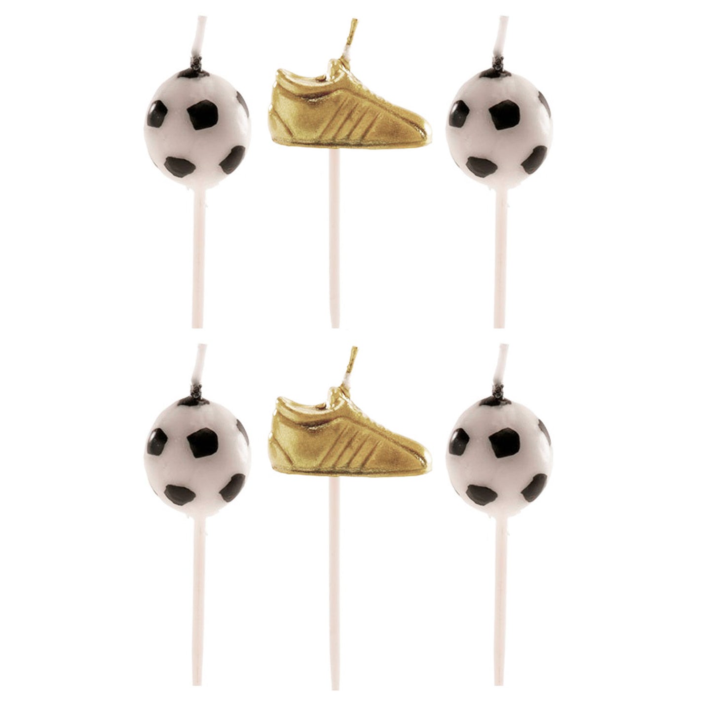 Kage lys Fodbold - 6 stk.