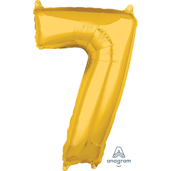Folieballon Guld Tal 7 - 66x43 cm