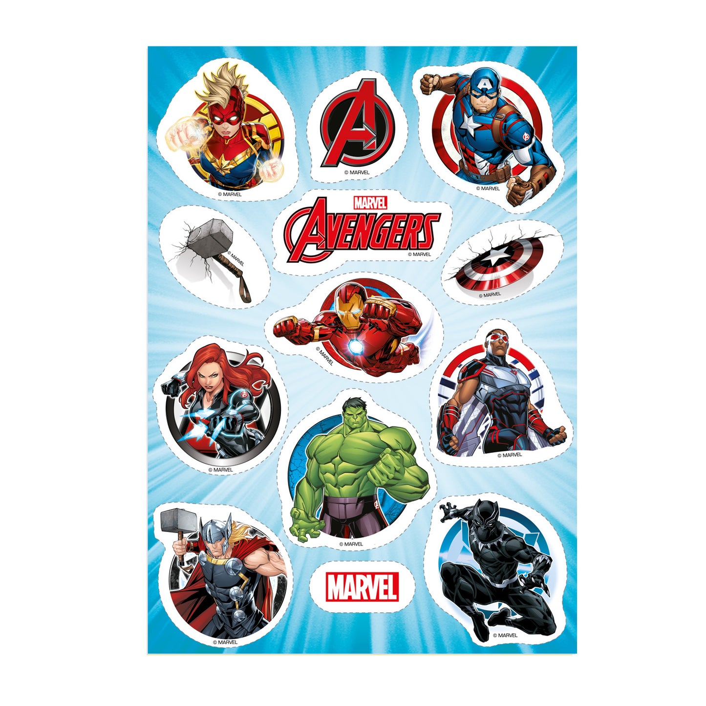 Kageprint Avengers - Silhuetter