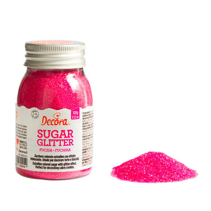 Sukker/Glitter Krymmel - Pink 100g