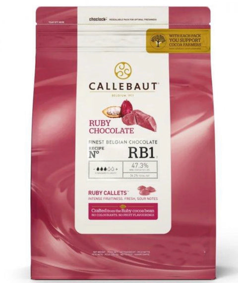 DATOVARE: Callebaut Ruby Chokolade - 1 kg