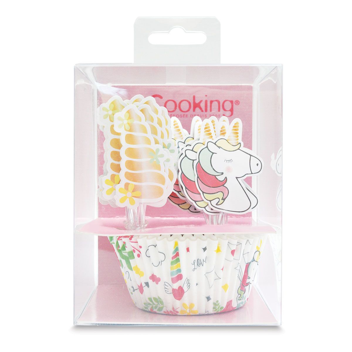 Muffinsforme Unicorn inkl. Pynt - 24 stk.