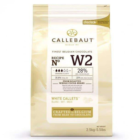 Callebaut Hvid W2 Chokolade - 2,5kg