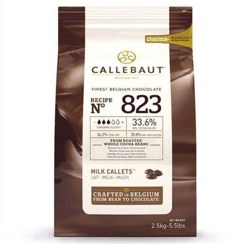 Callebaut 823 Lys Chokolade - 2,5kg